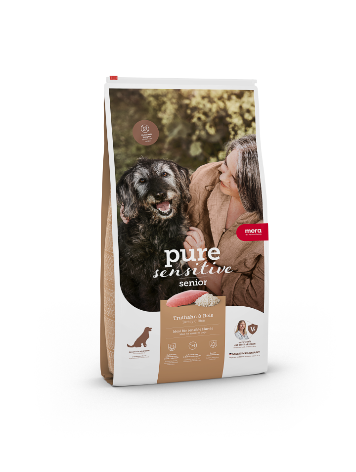 MERA Hunde-Trockenfutter Pure Sensitive Senior Truthahn+Reis